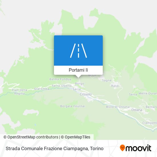 Mappa Strada Comunale Frazione Ciampagna