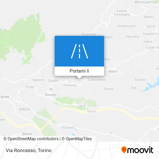Mappa Via Roncasso