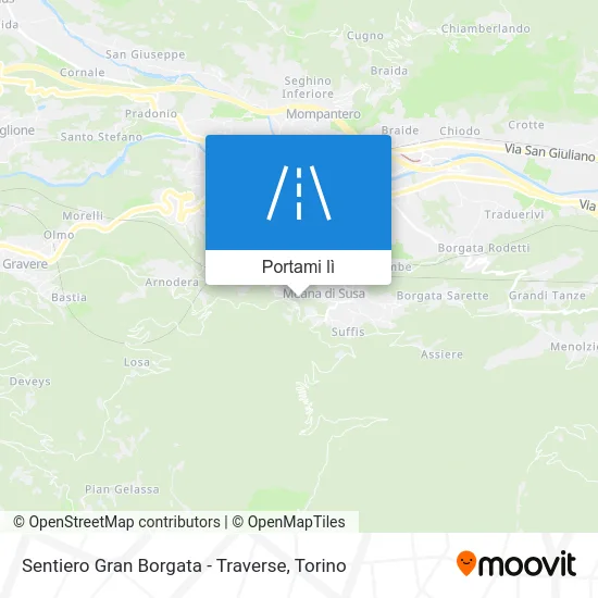 Mappa Sentiero Gran Borgata - Traverse