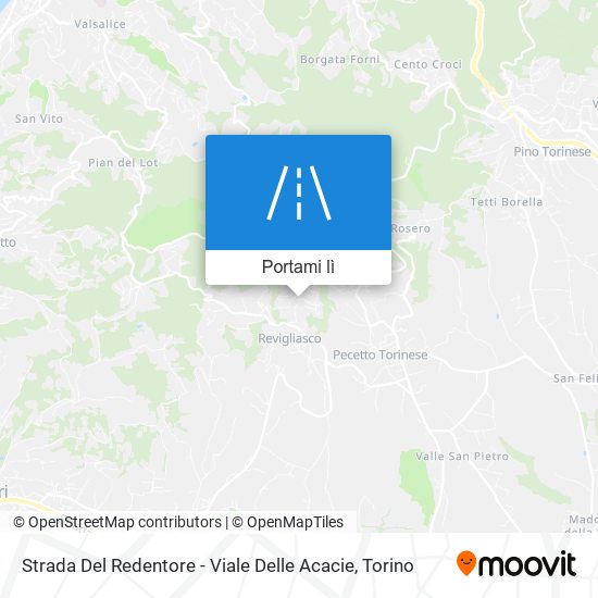Mappa Strada Del Redentore - Viale Delle Acacie