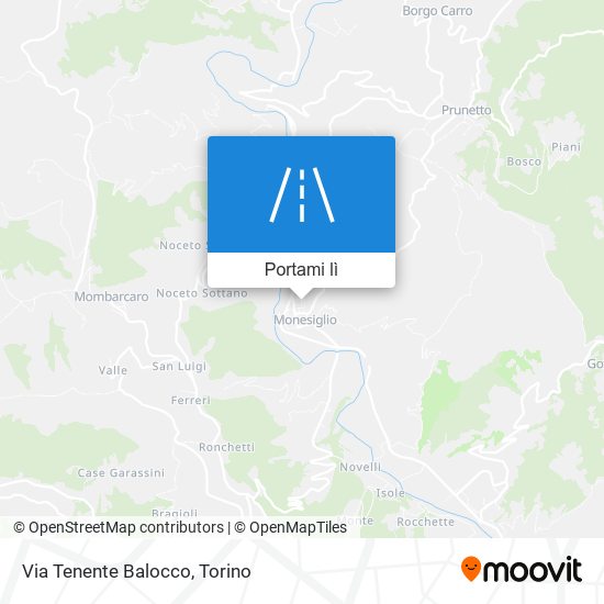 Mappa Via Tenente Balocco
