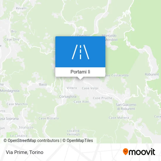 Mappa Via Prime