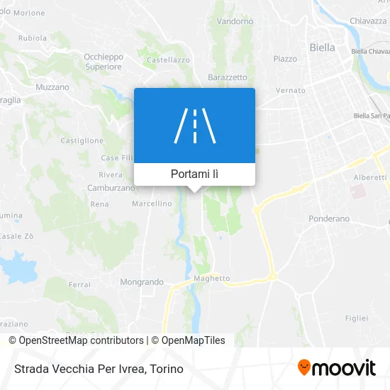 Mappa Strada Vecchia Per Ivrea