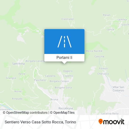 Mappa Sentiero Verso Casa Sotto Rocca