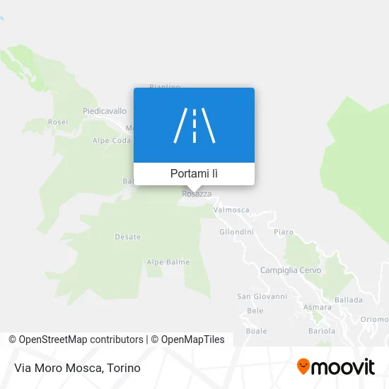 Mappa Via Moro Mosca