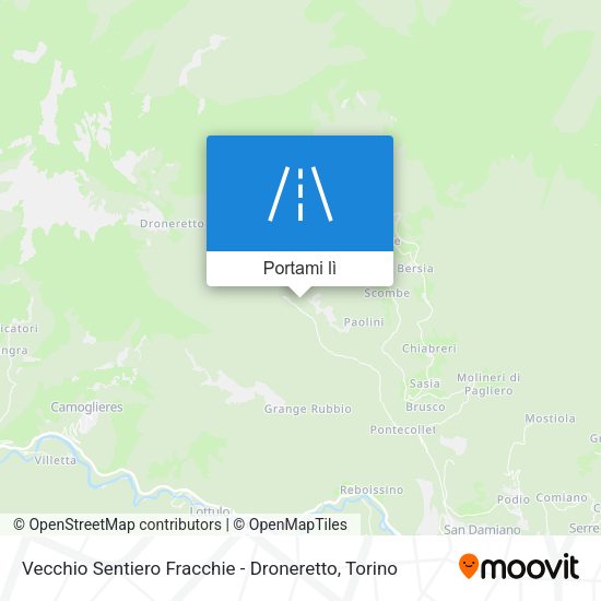 Mappa Vecchio Sentiero Fracchie - Droneretto