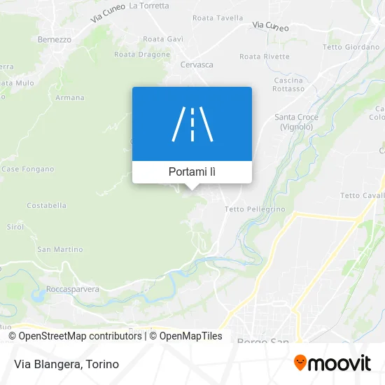 Mappa Via Blangera