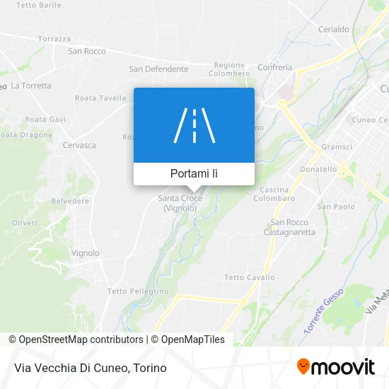 Mappa Via Vecchia Di Cuneo