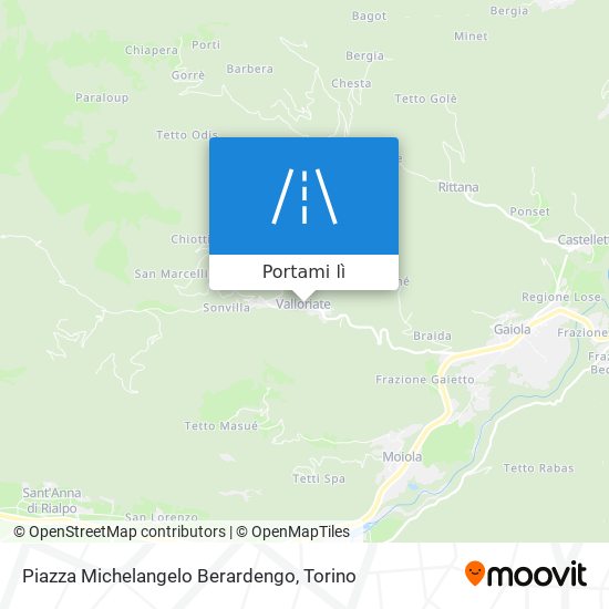 Mappa Piazza Michelangelo Berardengo