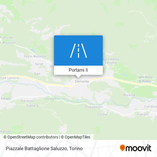 Mappa Piazzale Battaglione Saluzzo