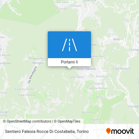 Mappa Sentiero Falesia Rocce Di Costabella