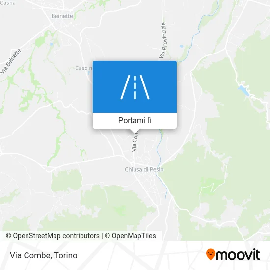 Mappa Via Combe