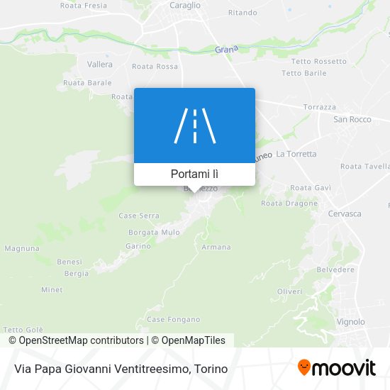 Mappa Via Papa Giovanni Ventitreesimo
