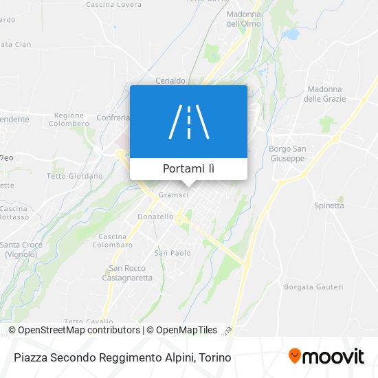 Mappa Piazza Secondo Reggimento Alpini