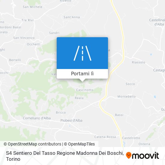 Mappa S4 Sentiero Del Tasso Regione Madonna Dei Boschi