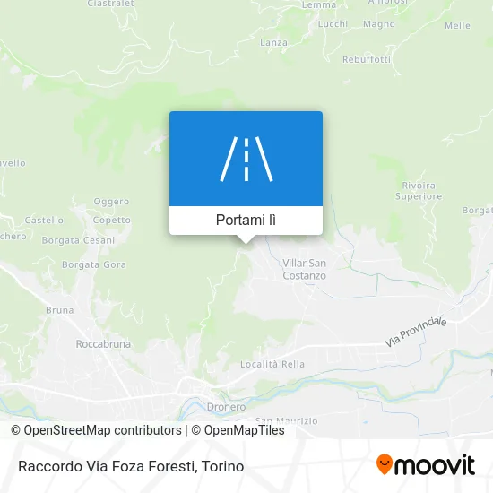 Mappa Raccordo Via Foza Foresti