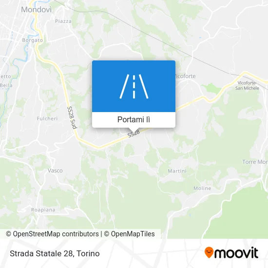 Mappa Strada Statale 28