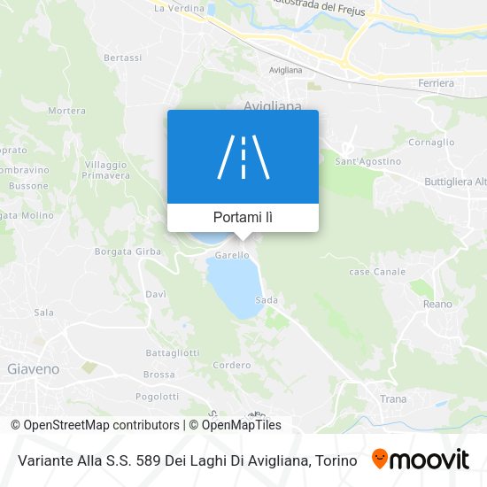 Mappa Variante Alla S.S. 589 Dei Laghi Di Avigliana