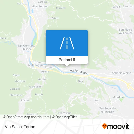 Mappa Via Saisa