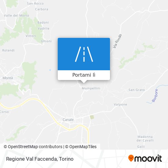 Mappa Regione Val Faccenda