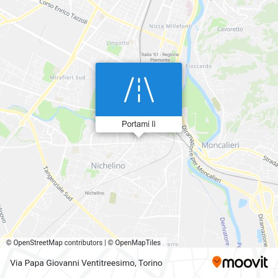Mappa Via Papa Giovanni Ventitreesimo