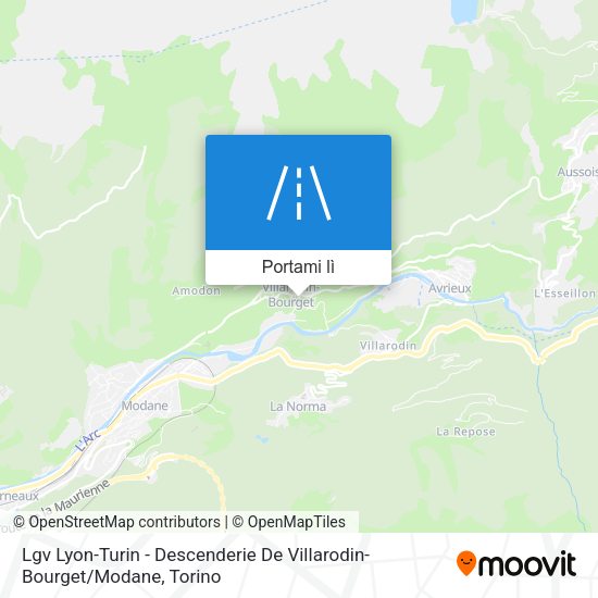Mappa Lgv Lyon-Turin - Descenderie De Villarodin-Bourget / Modane