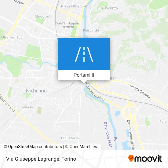 Mappa Via Giuseppe Lagrange