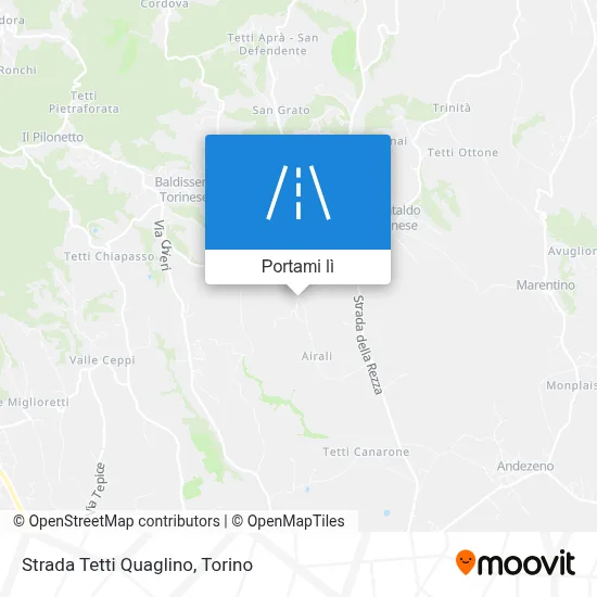 Mappa Strada Tetti Quaglino