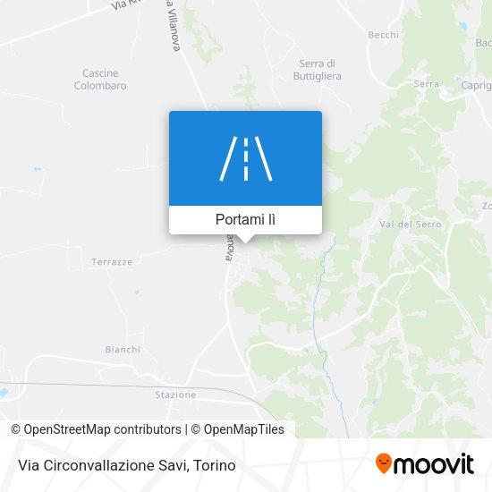 Mappa Via Circonvallazione Savi