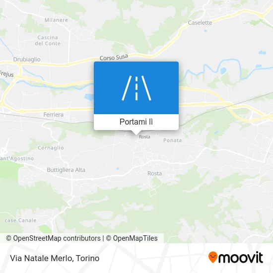 Mappa Via Natale Merlo