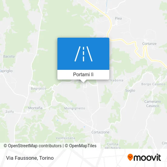 Mappa Via Faussone