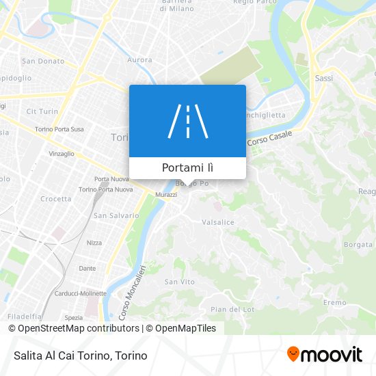 Mappa Salita Al Cai Torino