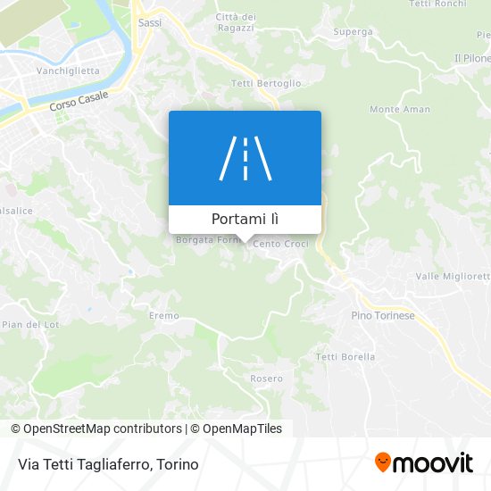 Mappa Via Tetti Tagliaferro