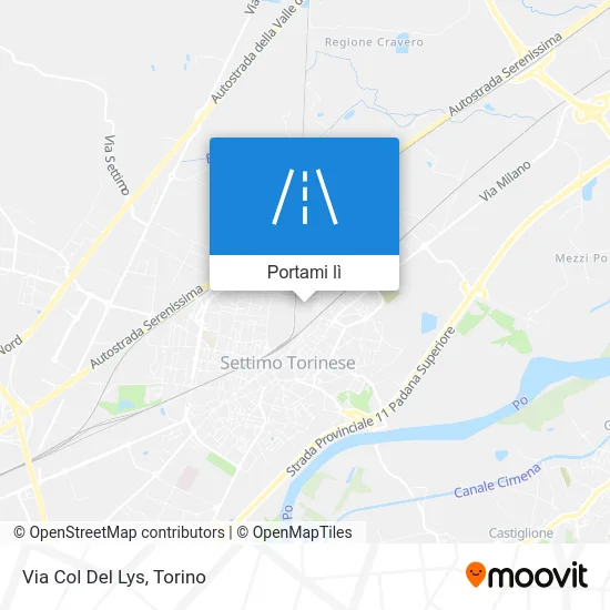 Mappa Via Col Del Lys