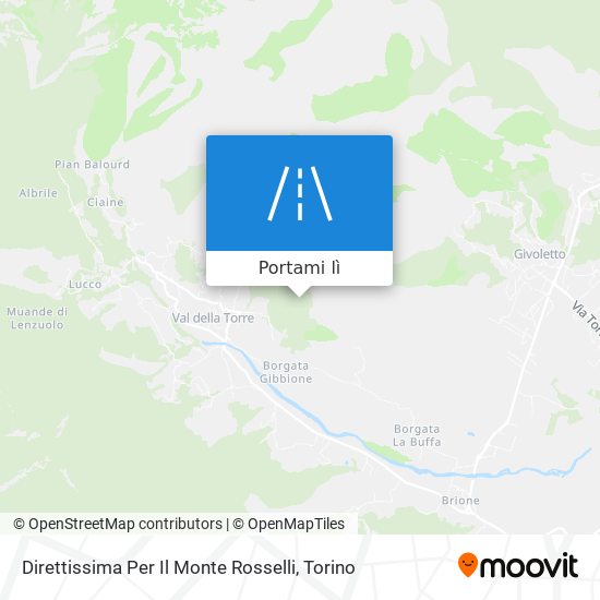 Mappa Direttissima Per Il Monte Rosselli
