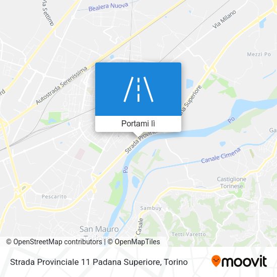 Mappa Strada Provinciale 11 Padana Superiore