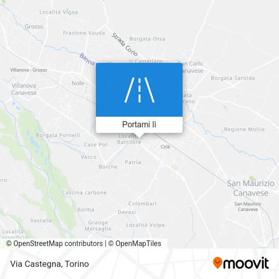 Mappa Via Castegna
