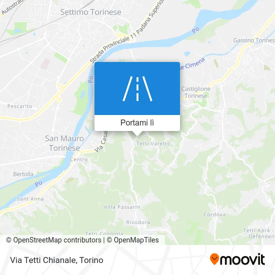 Mappa Via Tetti Chianale