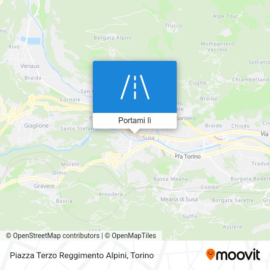 Mappa Piazza Terzo Reggimento Alpini