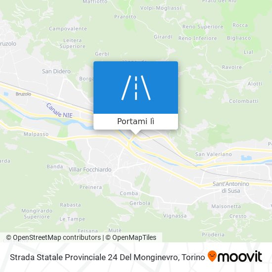 Mappa Strada Statale Provinciale 24 Del Monginevro