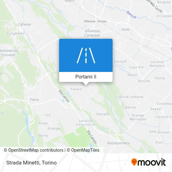 Mappa Strada Minetti