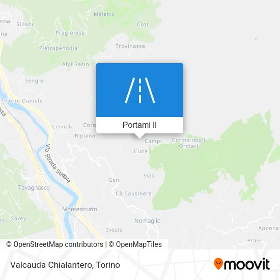 Mappa Valcauda Chialantero