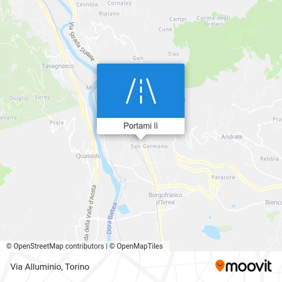 Mappa Via Alluminio
