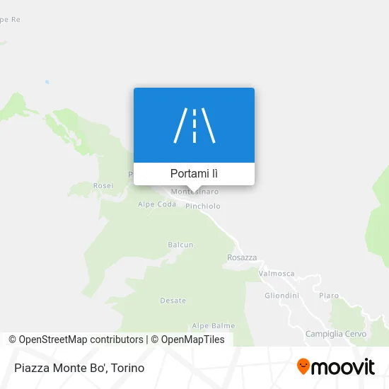 Mappa Piazza Monte Bo'