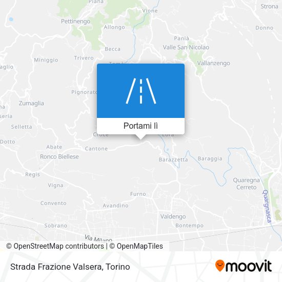 Mappa Strada Frazione Valsera