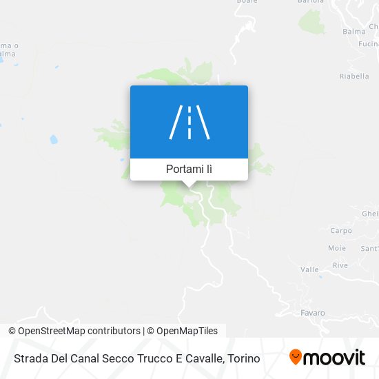 Mappa Strada Del Canal Secco Trucco E Cavalle