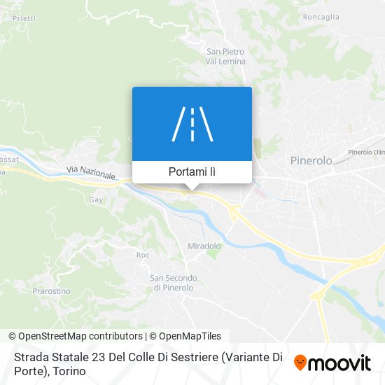 Mappa Strada Statale 23 Del Colle Di Sestriere (Variante Di Porte)