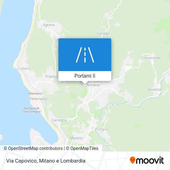 Mappa Via Capovico
