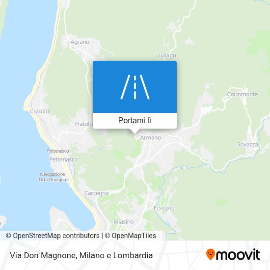 Mappa Via Don Magnone