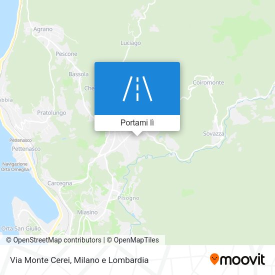 Mappa Via Monte Cerei